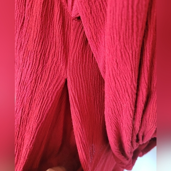 GiGio USA Boho Peasant Balloon Sleeve in Red Size Small - Picture 12 of 12